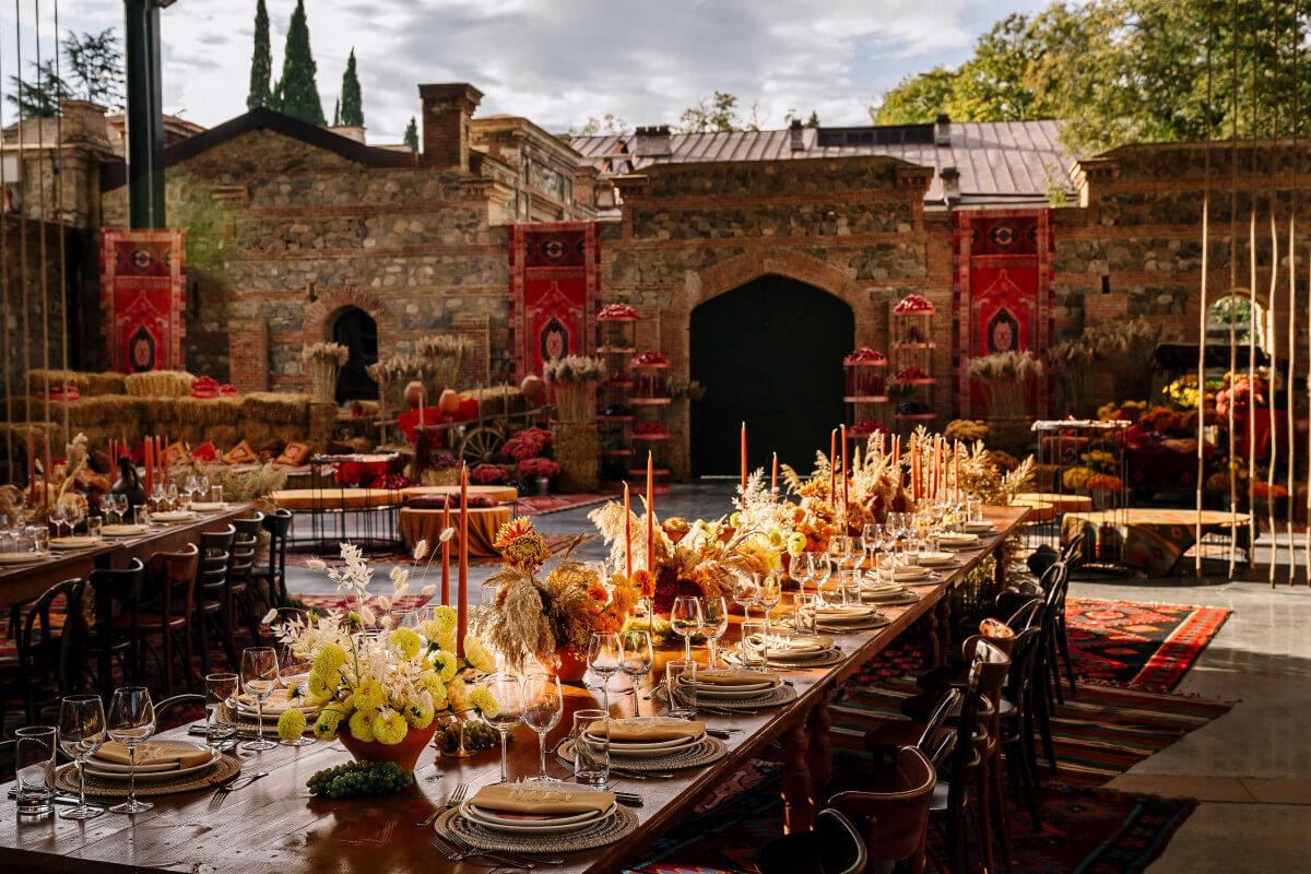 Традиционная кухня на грузинской свадьбе