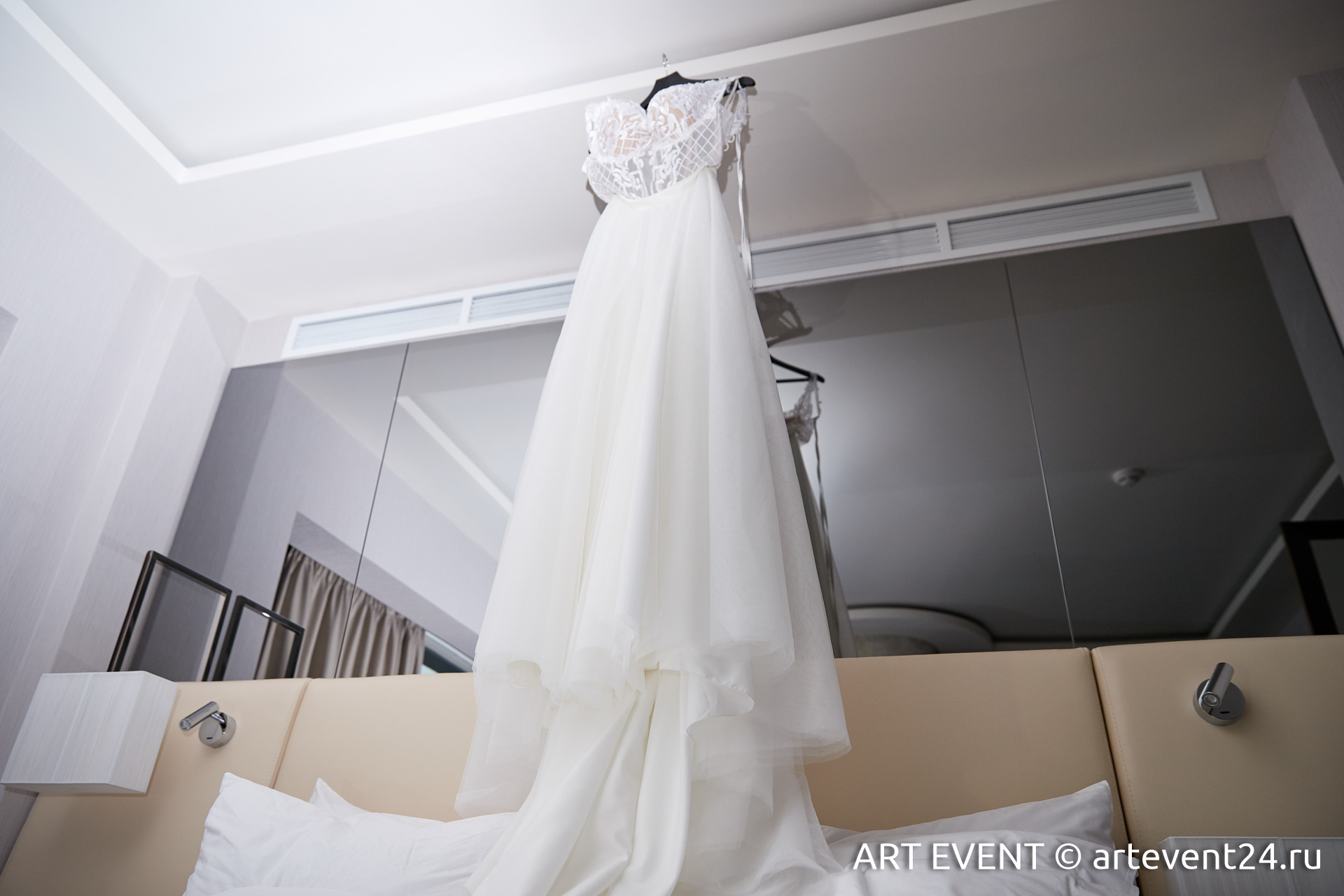 подготовка платья для невесты